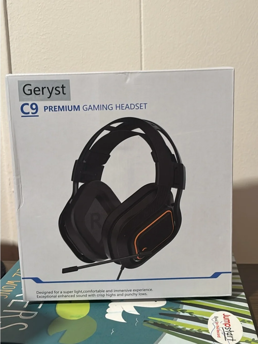 C9 Gaming Headset — Black with Orange Accents